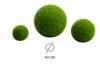 Ball Medium Kusursuz Küre Figürlü Peyzaj Sanatı - Çelik Konstrüksiyon Yapay Çim Heykeli ve Topiary 50x50x50 cm