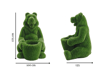 Bear with the basket Sepetli Ayı Figürlü Peyzaj Sanatı - Çelik Konstrüksiyon Yapay Çim Heykeli ve Topiary 175x100x135 cm