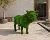 Black Angus bull Heybetli Angus Boğası Figürlü Peyzaj Sanatı - Çelik Konstrüksiyon Yapay Çim Heykeli ve Topiary 190x360x105 cm