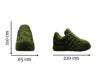 Boot İkonik Çizme Figürlü Peyzaj Sanatı - Çelik Konstrüksiyon Yapay Çim Heykeli ve Topiary 110x220x65 cm
