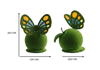 Butterfly on apple Elma Üzerinde Kelebek Figürlü Peyzaj Sanatı - Çelik Konstrüksiyon Yapay Çim Heykeli ve Topiary 310x240x120 cm