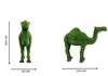 Camel (one-humped) Tek Hörgüçlü Deve Figürlü Peyzaj Sanatı - Çelik Konstrüksiyon Yapay Çim Heykeli ve Topiary 220x300x90 cm