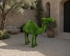 Camel (one-humped) Tek Hörgüçlü Deve Figürlü Peyzaj Sanatı - Çelik Konstrüksiyon Yapay Çim Heykeli ve Topiary 220x300x90 cm