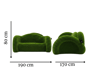 Car-Shaped Bench İkonik Araba Formlu Peyzaj Bankı - Çelik Konstrüksiyon Yapay Çim Heykeli ve Fonksiyonel Topiary 80x190x170 cm