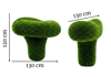 Chanterelle L Büyük Boy Sarıkız Mantarı Figürlü Peyzaj Sanatı - Çelik Konstrüksiyon Yapay Çim Heykeli ve Topiary 120x130x130 cm
