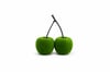 Cherries Anıtsal İkiz Kiraz Figürlü Peyzaj Sanatı - Çelik Konstrüksiyon Yapay Çim Heykeli ve Topiary 170x120x65 cm