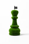 Chess King Görkemli Satranç Şah Figürlü Peyzaj Sanatı - Çelik Konstrüksiyon Yapay Çim Heykeli ve Topiary 130x60x60 cm