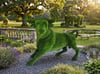 Corrida Bull Anıtsal Arena Boğası Figürlü Peyzaj Sanatı - Çelik Konstrüksiyon Yapay Çim Heykeli ve Dev Topiary 245x400x270 cm