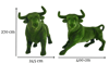 Corrida Bull Anıtsal Arena Boğası Figürlü Peyzaj Sanatı - Çelik Konstrüksiyon Yapay Çim Heykeli ve Dev Topiary 245x400x270 cm