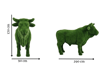 Cow Doğal İnek Figürlü Peyzaj Sanatı - Çelik Konstrüksiyon Yapay Çim Heykeli ve Topiary 170x290x90 cm