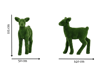 Deer small Estetik Boynuzlu Küçük Geyik Figürlü Peyzaj Sanatı - Çelik Konstrüksiyon Yapay Çim Heykeli ve Topiary 140x115x50 cm