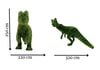 Dilophosaur Çift İbikli Dinozor Figürlü Peyzaj Sanatı - Çelik Konstrüksiyon Yapay Çim Heykeli ve Topiary 220x320x250 cm