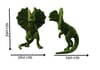 Dilophosaur with frill Boyun Yakalı Dinozor Figürlü Peyzaj Sanatı - Çelik Konstrüksiyon Yapay Çim Heykeli ve Topiary 260x390x190 cm