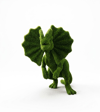 Dilophosaur with frill Boyun Yakalı Dinozor Figürlü Peyzaj Sanatı - Çelik Konstrüksiyon Yapay Çim Heykeli ve Topiary 260x390x190 cm