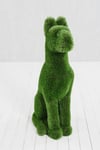 Dog Sadık Köpek Figürlü Peyzaj Sanatı - Çelik Konstrüksiyon Yapay Çim Heykeli ve Topiary 125x60x40 cm