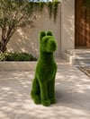 Dog Sadık Köpek Figürlü Peyzaj Sanatı - Çelik Konstrüksiyon Yapay Çim Heykeli ve Topiary 125x60x40 cm