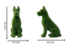 Dog Sadık Köpek Figürlü Peyzaj Sanatı - Çelik Konstrüksiyon Yapay Çim Heykeli ve Topiary 125x60x40 cm
