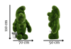 Dwarf Sevimli Bahçe Cücesi Figürlü Peyzaj Sanatı - Çelik Konstrüksiyon Yapay Çim Heykeli ve Topiary 110x70x50 cm