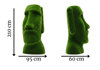 Easter island idol Paskalya Adası Moai Figürlü Peyzaj Sanatı - Çelik Konstrüksiyon Yapay Çim Heykeli ve Topiary 210x60x95 cm