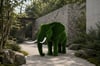 Elephant Big Dekoratif Fil Figürlü Peyzaj Sanatı - Çelik Konstrüksiyon Yapay Çim Heykeli ve Topiary 250x400x190 cm
