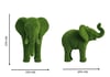 Elephant Dekoratif Fil Figürlü Peyzaj Sanatı - Çelik Konstrüksiyon Yapay Çim Heykeli ve Topiary 150x260x170 cm