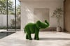 Elephant Small Dekoratif Fil Figürlü Peyzaj Sanatı - Çelik Konstrüksiyon Yapay Çim Heykeli ve Topiary 115x165x90 cm