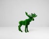 Elk Devasa Boynuzlu Büyük Geyik Figürlü Peyzaj Sanatı - Çelik Konstrüksiyon Yapay Çim Heykeli ve Topiary 205x220x55 cm