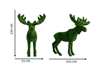 Elk Devasa Boynuzlu Büyük Geyik Figürlü Peyzaj Sanatı - Çelik Konstrüksiyon Yapay Çim Heykeli ve Topiary 205x220x55 cm
