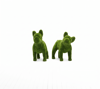 French Bulldog Straight Head & Turned Head İkili Peyzaj Sanatı - Çelik Konstrüksiyon Yapay Çim Heykeli ve Dev Topiary Seti (Kişiye Özel Ebat)