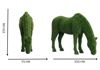 Gazig horse Otlayan At Figürlü Peyzaj Sanatı - Çelik Konstrüksiyon Yapay Çim Heykeli ve Topiary 170x255x75 cm