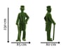 Gentleman Centilmen Erkek Figürlü Peyzaj Sanatı - Çelik Konstrüksiyon Yapay Çim Heykeli ve Topiary 230x80x85 cm