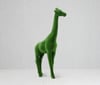 Giraffe Dekoratif Zürafa Figürlü Peyzaj Sanatı - Çelik Konstrüksiyon Yapay Çim Heykeli ve Topiary 450x300x85 cm