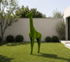 Giraffe Medium Dekoratif Zürafa Figürlü Peyzaj Sanatı - Çelik Konstrüksiyon Yapay Çim Heykeli ve Topiary 300x170x60 cm