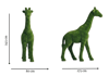 Giraffe Small Dekoratif Zürafa Figürlü Peyzaj Sanatı - Çelik Konstrüksiyon Yapay Çim Heykeli ve Topiary 245x175x80 cm