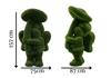 Girl with a mushroom Mantarlı Kız Figürlü Peyzaj Sanatı - Çelik Konstrüksiyon Yapay Çim Heykeli ve Topiary 157x87x75 cm