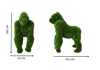 Gorilla Dekoratif Goril Figürlü Peyzaj Sanatı - Çelik Konstrüksiyon Yapay Çim Heykeli ve Topiary 185x92x185 cm