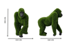 Gorilla female with carved face Sanatsal Yüz Detaylı Dişi Goril Figürlü Peyzaj Sanatı - Çelik Konstrüksiyon Yapay Çim Heykeli ve Topiary 160x100x190 cm