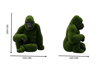 Gorilla male with carved face Sanatsal Yüz Detaylı Erkek Goril Figürlü Peyzaj Sanatı - Çelik Konstrüksiyon Yapay Çim Heykeli ve Topiary 170x120x200 cm