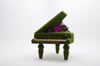 Grand Piano Estetik Kuyruklu Piyano Figürlü Peyzaj Sanatı - Çelik Konstrüksiyon Yapay Çim Heykeli ve Topiary 180x210x155 cm