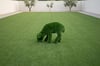 Grazing lamb Otlayan Şirin Kuzu Figürlü Peyzaj Sanatı - Çelik Konstrüksiyon Yapay Çim Heykeli ve Topiary 70x90x30 cm