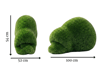 Hedgehog big Büyük Kirpi Figürlü Peyzaj Sanatı - Çelik Konstrüksiyon Yapay Çim Heykeli ve Topiary 52x100x54 cm