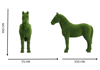Horse Dekoratif At Figürlü Peyzaj Sanatı - Çelik Konstrüksiyon Yapay Çim Heykeli ve Topiary 195x255x75 cm
