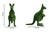 Kangaroo female Dişi Kanguru Figürlü Peyzaj Sanatı - Çelik Konstrüksiyon Yapay Çim Heykeli ve Topiary 200x215x70 cm