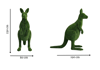 Kangaroo male Erkek Kanguru Figürlü Peyzaj Sanatı - Çelik Konstrüksiyon Yapay Çim Heykeli ve Topiary 230x190x80 cm