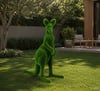 Kangaroo male Erkek Kanguru Figürlü Peyzaj Sanatı - Çelik Konstrüksiyon Yapay Çim Heykeli ve Topiary 230x190x80 cm