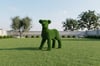 Lamb Şirin Kuzu Figürlü Peyzaj Sanatı - Çelik Konstrüksiyon Yapay Çim Heykeli ve Topiary 100x80x35 cm