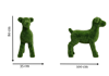 Lamb Şirin Kuzu Figürlü Peyzaj Sanatı - Çelik Konstrüksiyon Yapay Çim Heykeli ve Topiary 100x80x35 cm