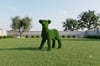 Lamb Şirin Kuzu Figürlü Peyzaj Sanatı - Çelik Konstrüksiyon Yapay Çim Heykeli ve Topiary 100x80x35 cm
