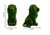Lion Aslan Figürlü Peyzaj Sanatı - Çelik Konstrüksiyon Yapay Çim Heykeli ve Topiary 155x115x75 cm
