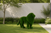 Lion Standing Ayakta Duran Aslan Figürlü Peyzaj Sanatı - Çelik Konstrüksiyon Yapay Çim Heykeli ve Topiary 135x190x70 cm
